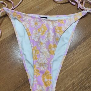 Triangl Pink/Yellow Tropical Bikini Bottom F